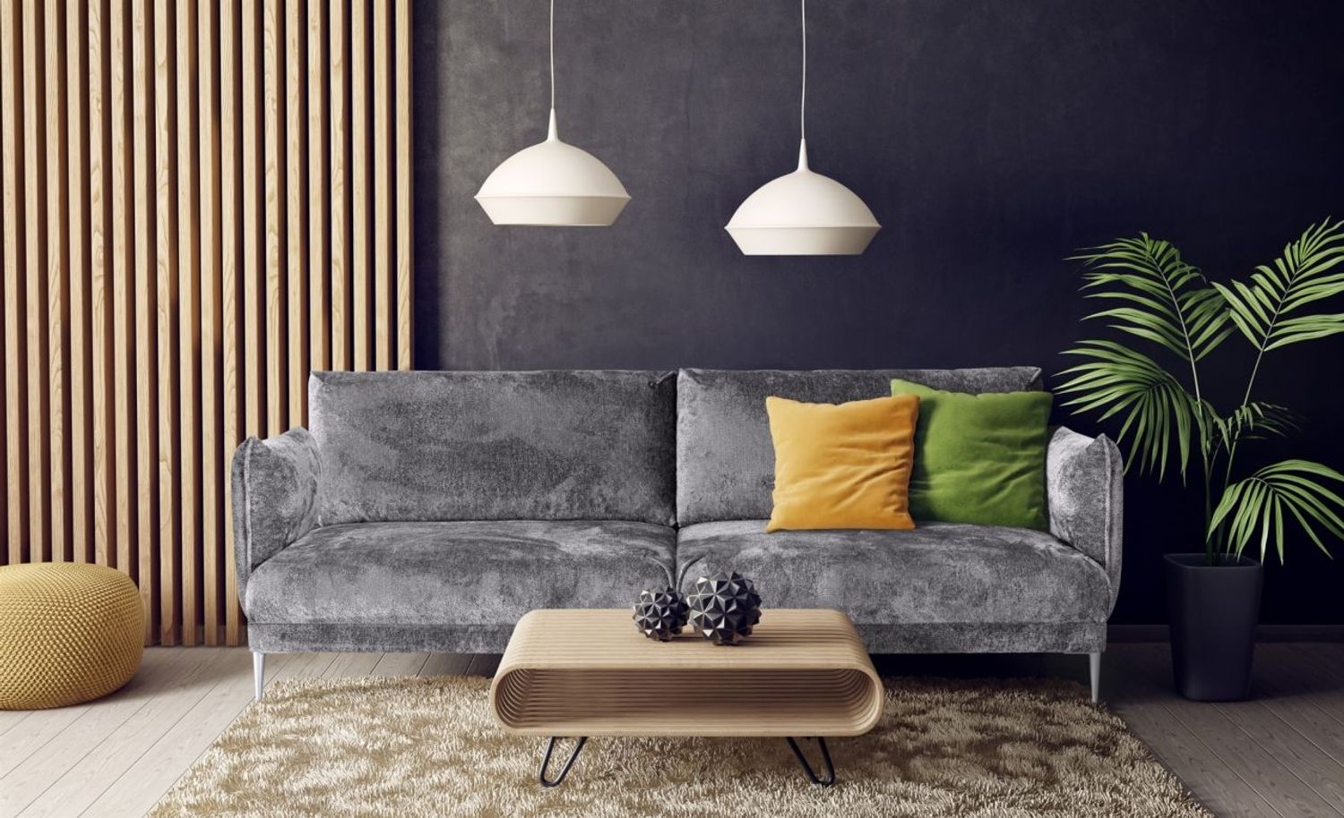 Sofa Designersofa MADISON 3-Sitzer Stoff Tender Way Grau Bild 1