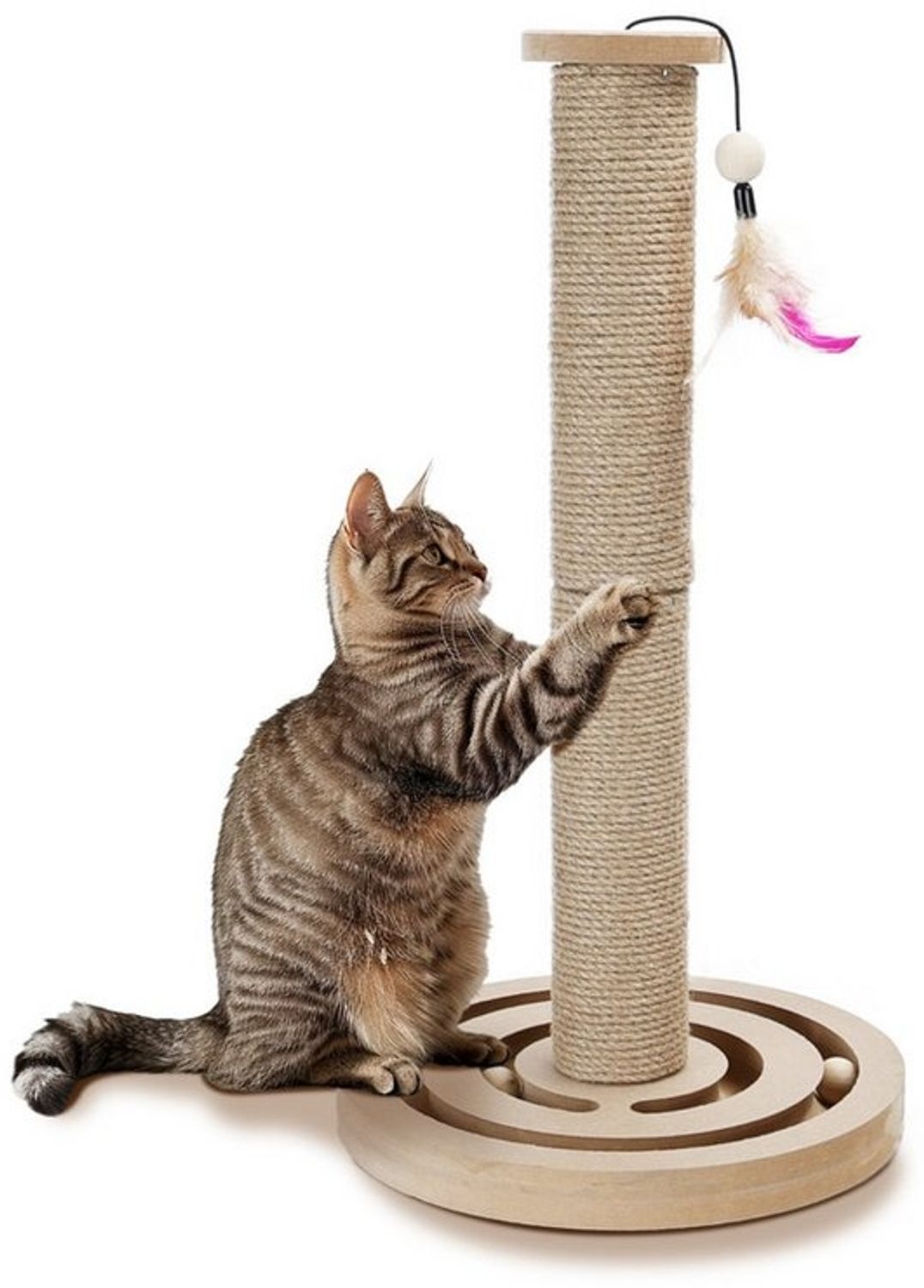 nobleza Kratzsäule Interaktives Katzenspielzeug Kratzsäule Kratzstamm Bild 1