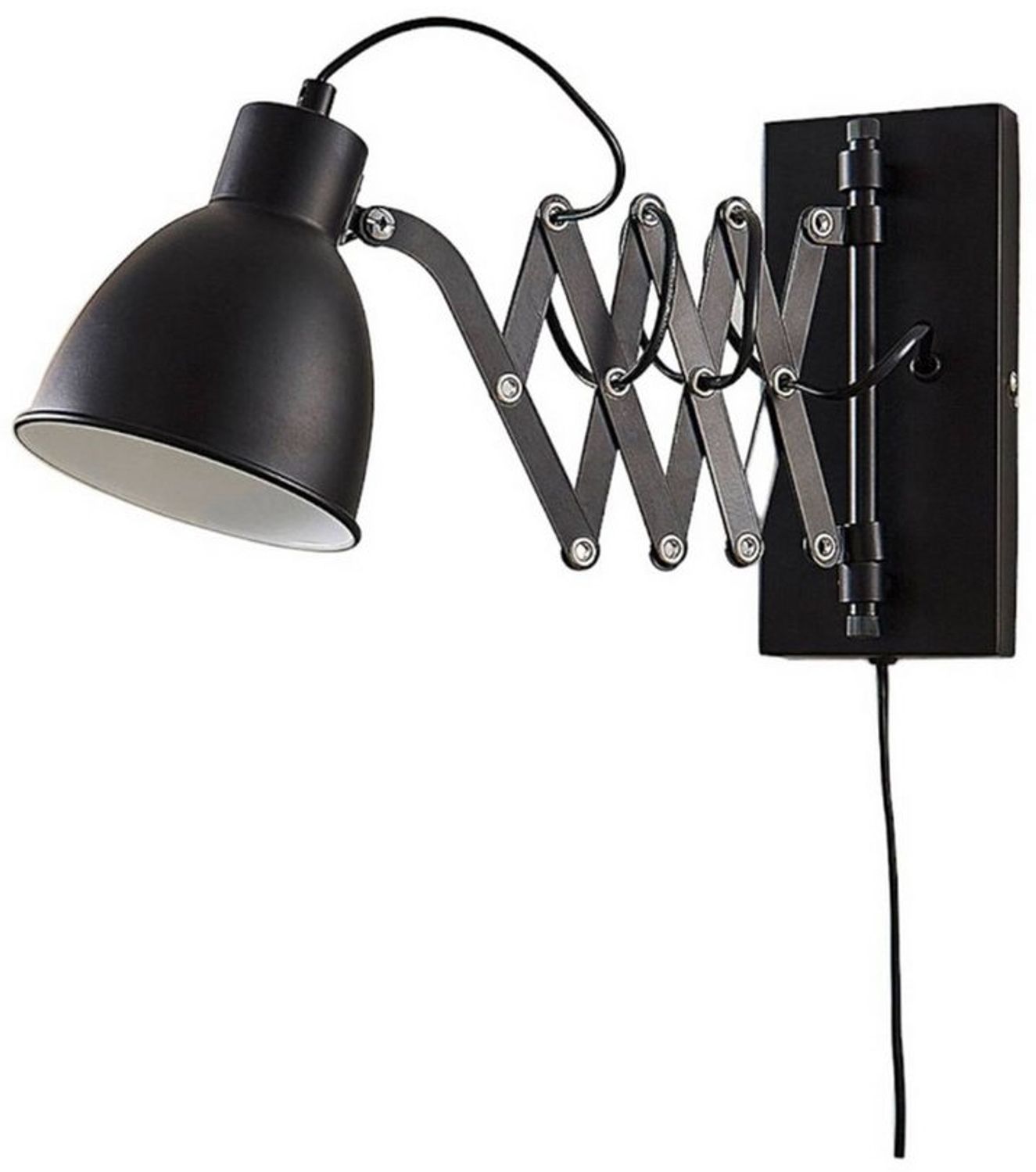 Lindby Wandleuchte Merle, Metall, Schwarz IP20, 1 x 40 W Bild 1