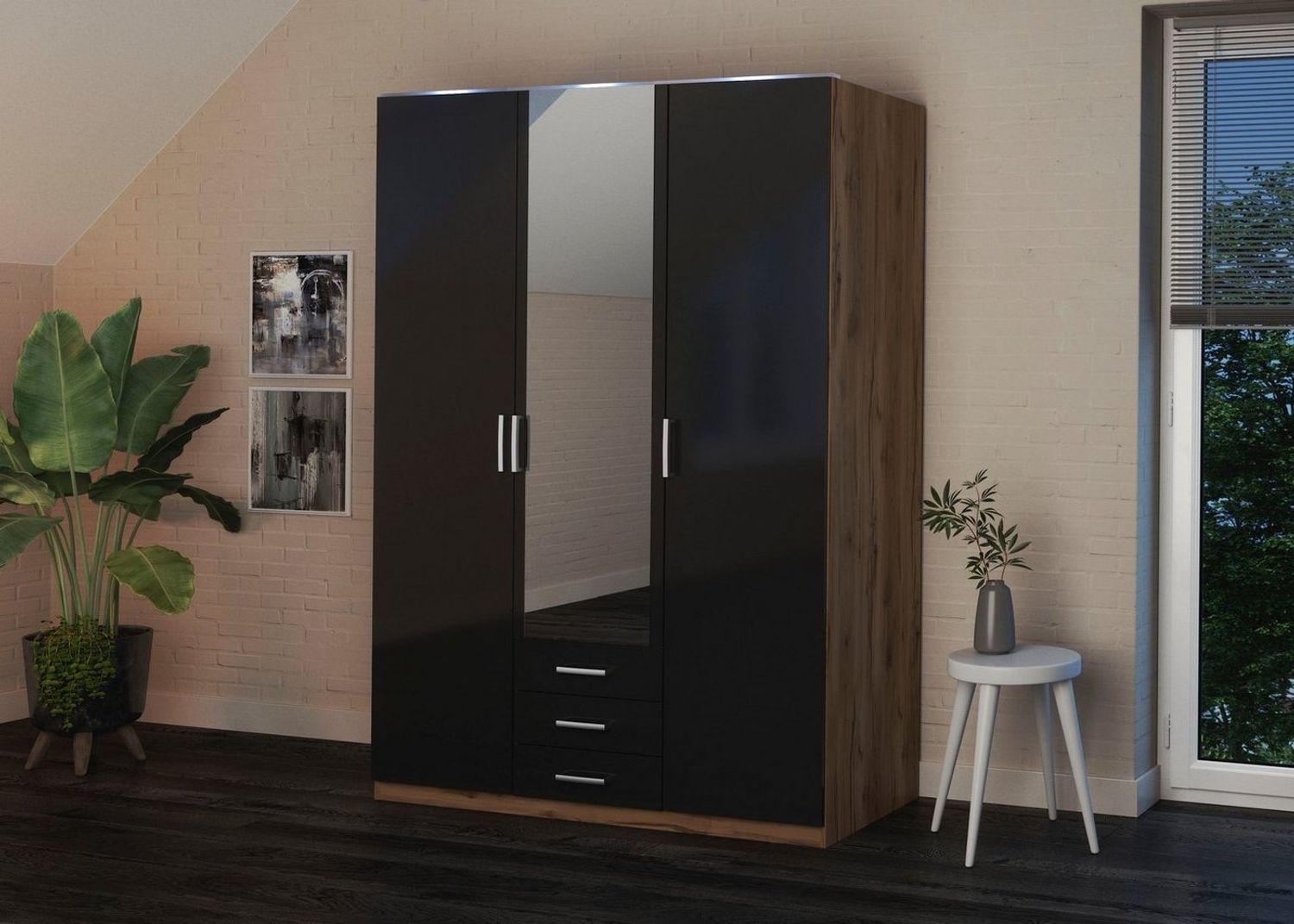 priess Kleiderschrank Amsterdam mit oder ohne LED-Beleuchtung Bild 1