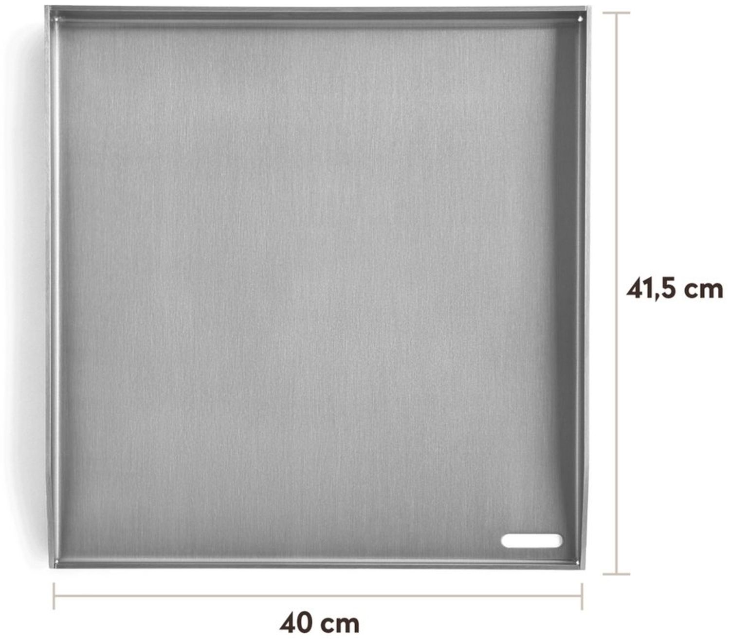 BURNHARD® Grillrost Plancha Grillplatte Edelstahl FRED 41,5 x 40 x 3,5 cm Bild 1