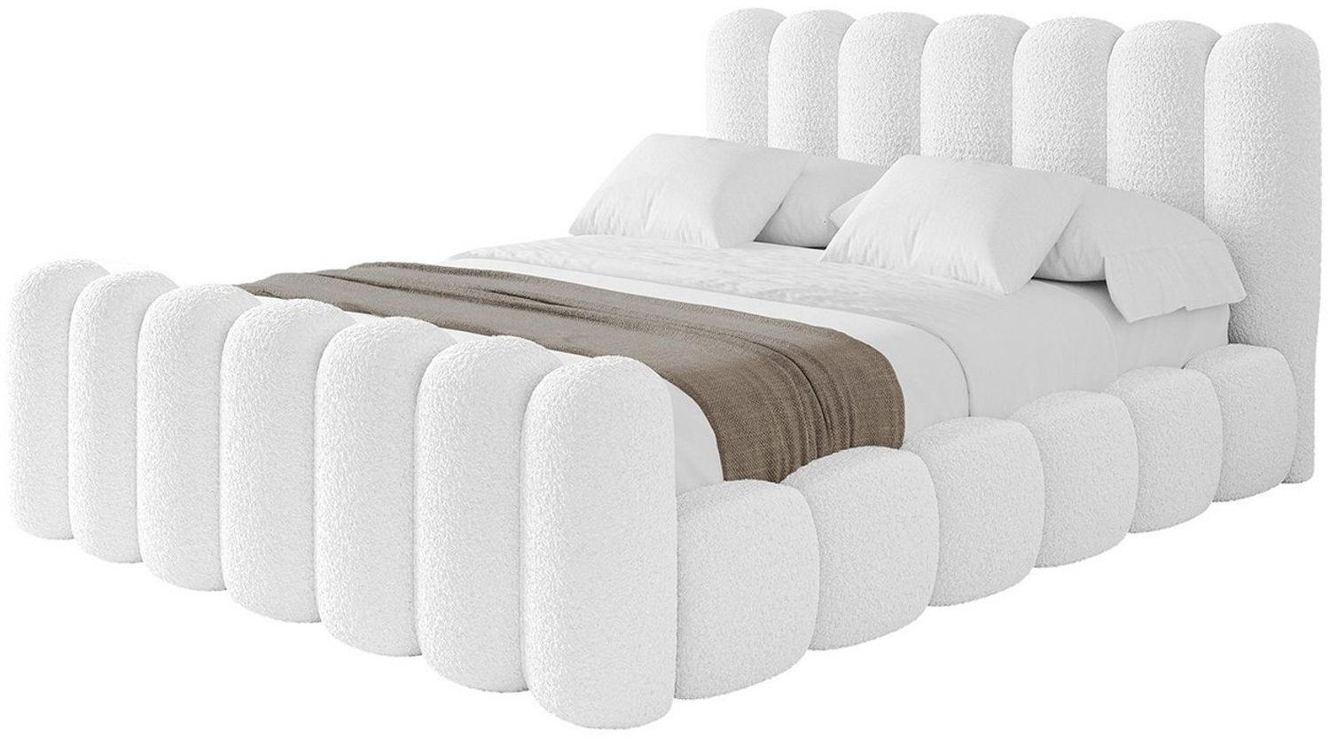 ALTDECOR Polsterbett SENA-Z (Polsterbett mit Bettkasten und Lattenrost, Boxbett ohne Matratze), Doppelbett mit Stauraum, Bett mit Kopfteil Bild 1