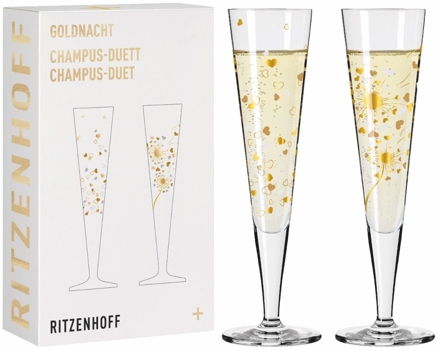 Ritzenhoff 6031007 Champagnerglas-Set F24 GOLDNACHT Ana Vasconcelos 2024 Bild 1