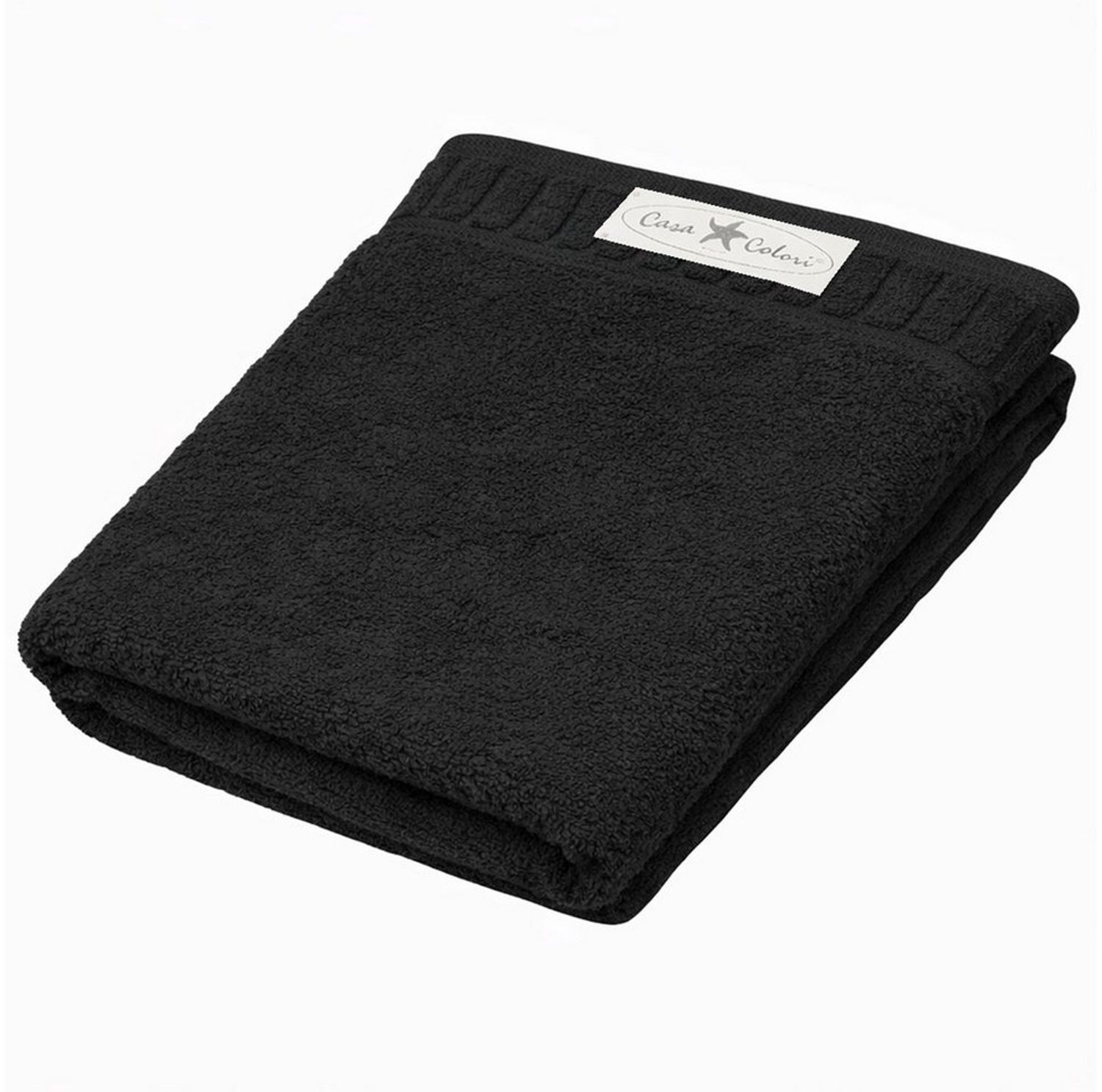 Duschtuch uni schwarz 70 x 140 cm Bild 1