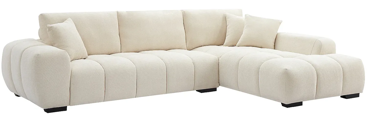 Vente-unique - BERENIA Sofa Stoff Beige - B 207 cm x H 82 cm x L 298 cm Bild 1