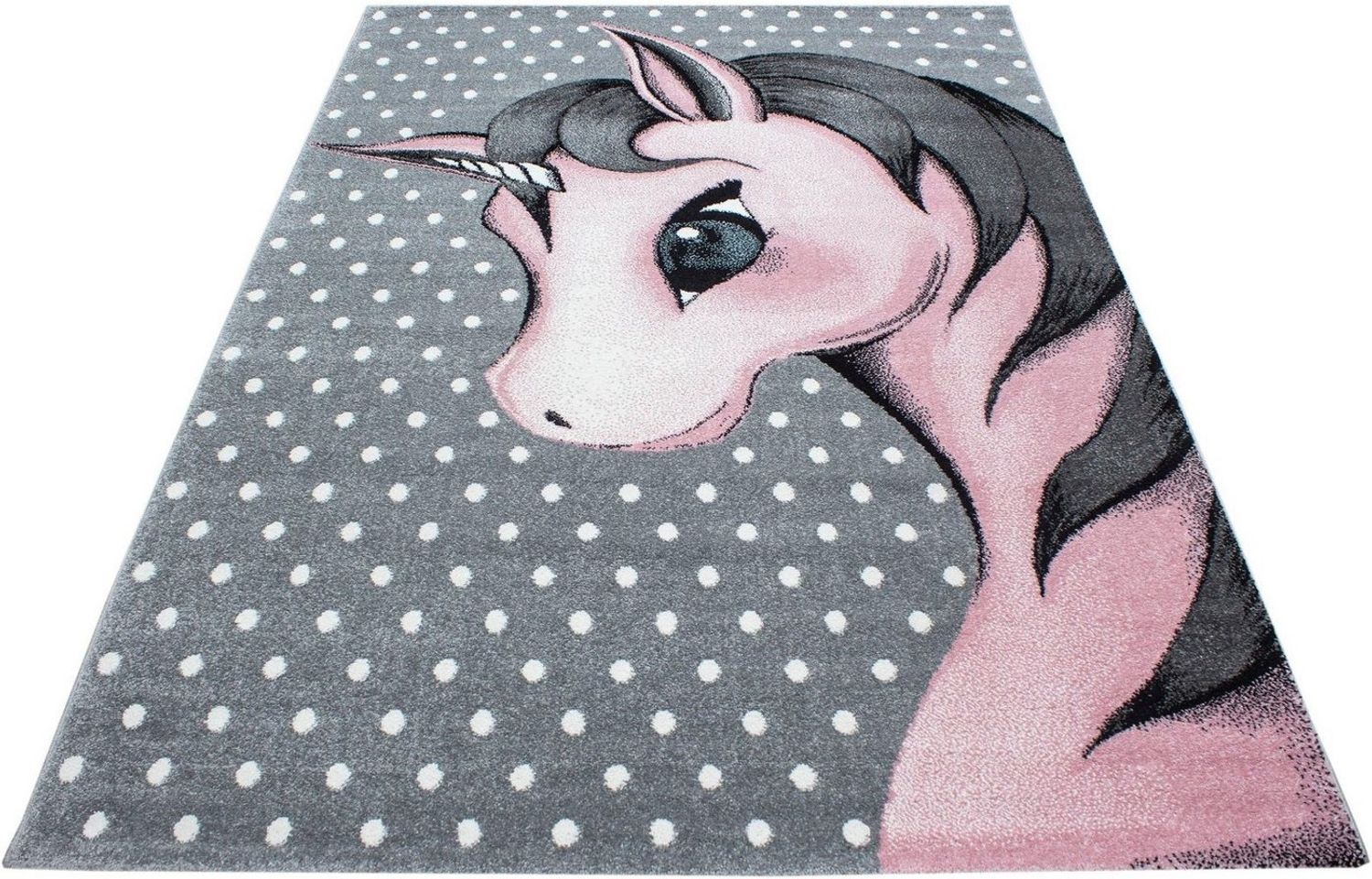 Ayyildiz Teppiche Kinderteppich Kids 590, rechteckig, Höhe: 12 mm, Einhorn Motiv, Kurzflor Bild 1