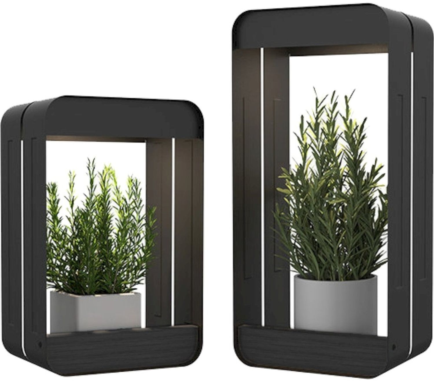 Solar-Pflanzregal ARIA 2er-Set Stahl, schwarz Bild 1