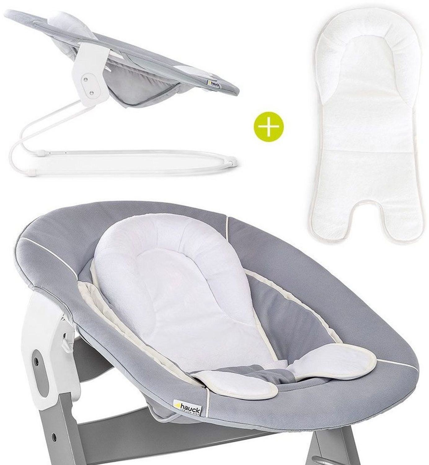 Hauck Neugeborenen Aufsatz / Alpha Bouncer 2in1 grau Bild 1