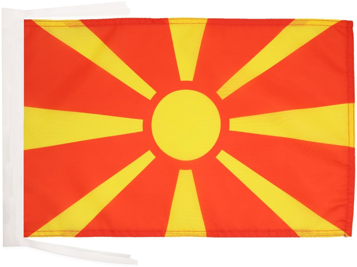 AZ FLAG - Flagge Mazedonien - 45x30 cm Mit Kordel - Makedonische Fahne 30x45 Cm - Flaggen Bild 1