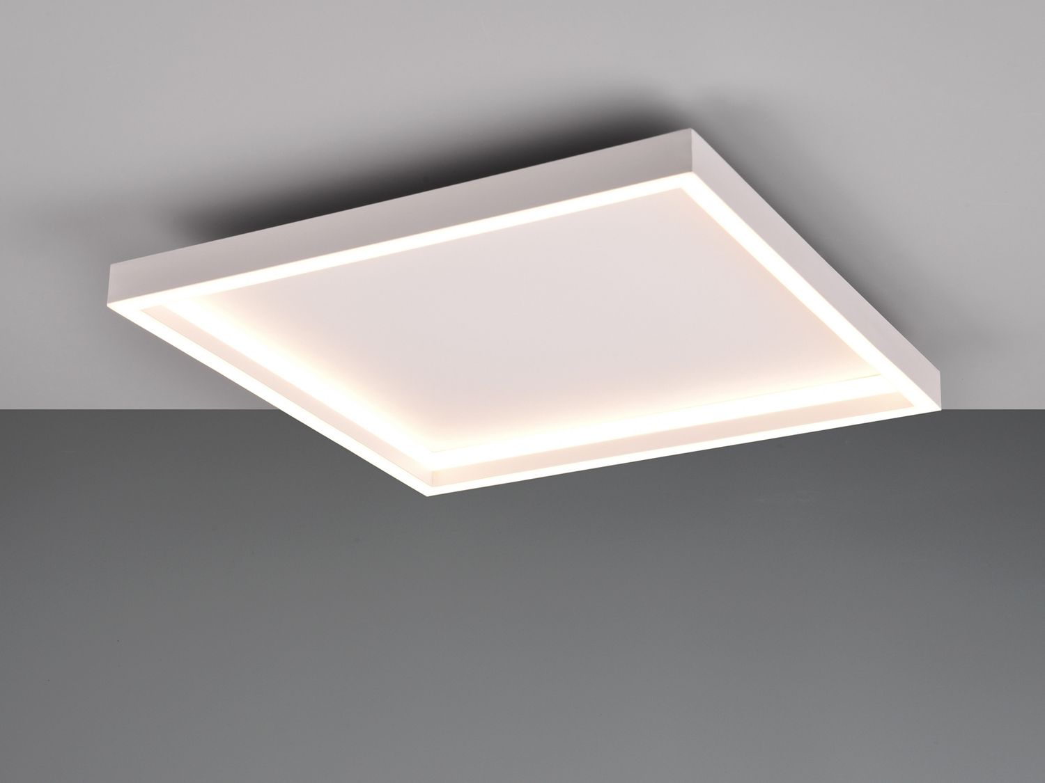 Flache LED Deckenleuchte ROTONDA Weiß Quadrat, 35cm Bild 1