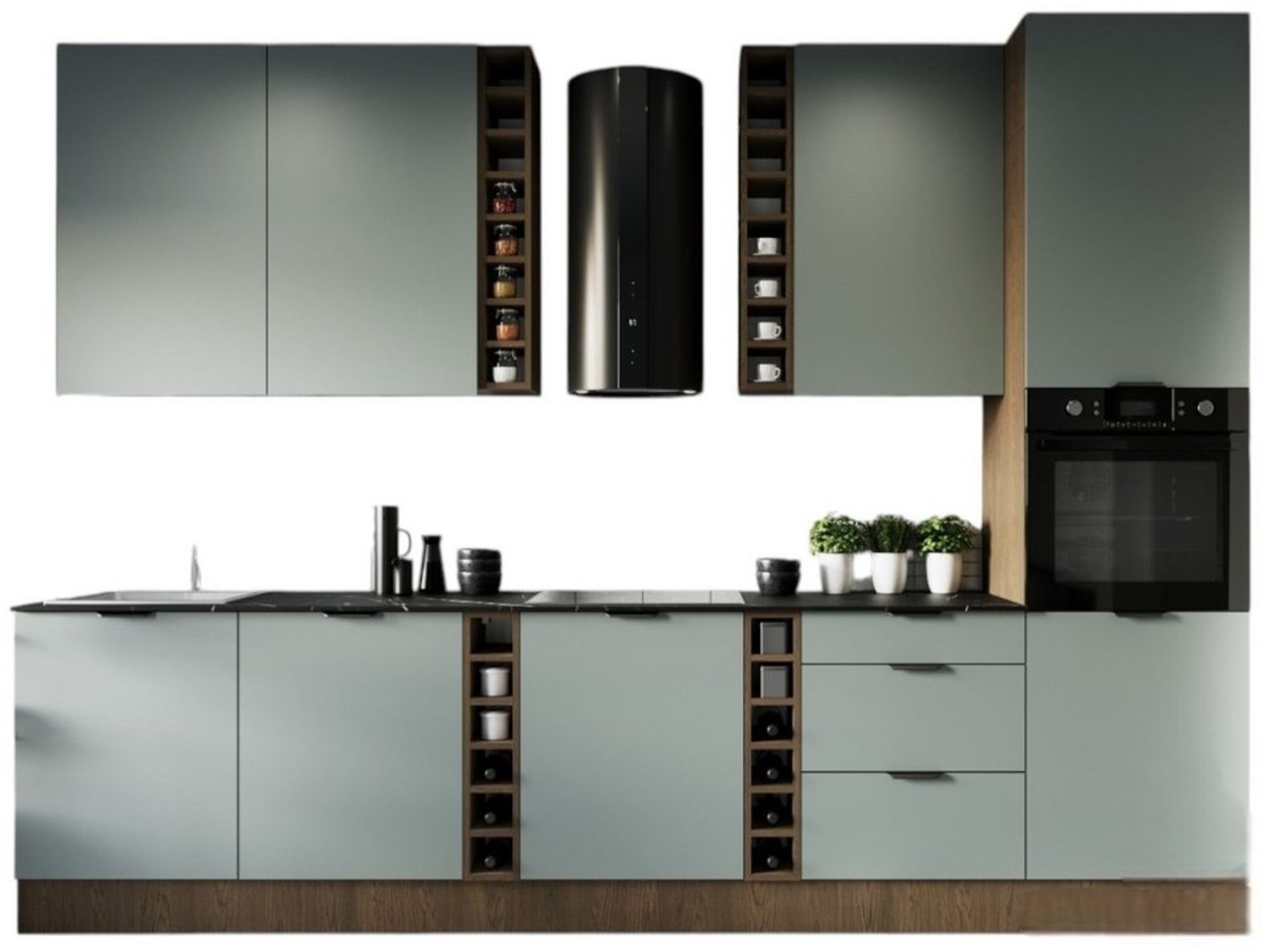 ROYAL24_MARKT Küchenzeile K43-G330 - Sorento - Intelligente Designelemente, (Komplett Set), Premium - Modern - Exzellent. Bild 1