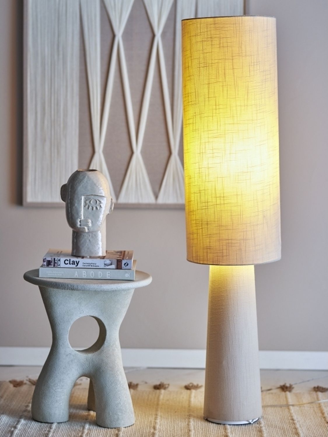 BLOOMINGVILLE Emmie Stehlampe Natur Leinen Bild 1