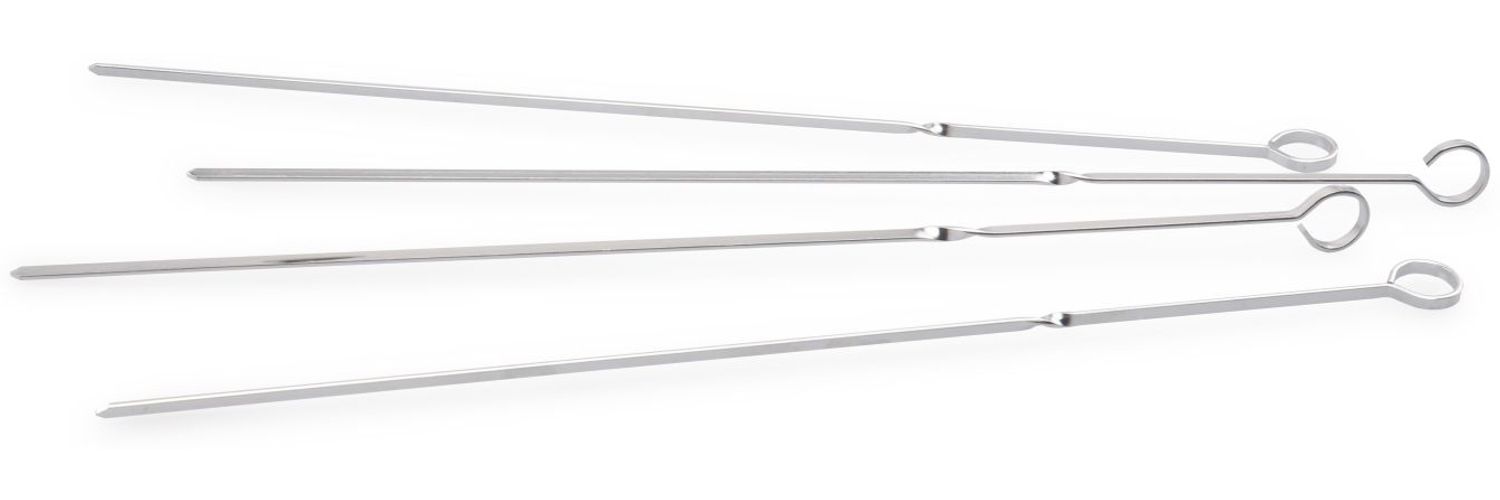 TrendLine Grillspieße 4er-Set 38 cm Schachschlickspieße Fleischspieß Edelstahl Bild 1