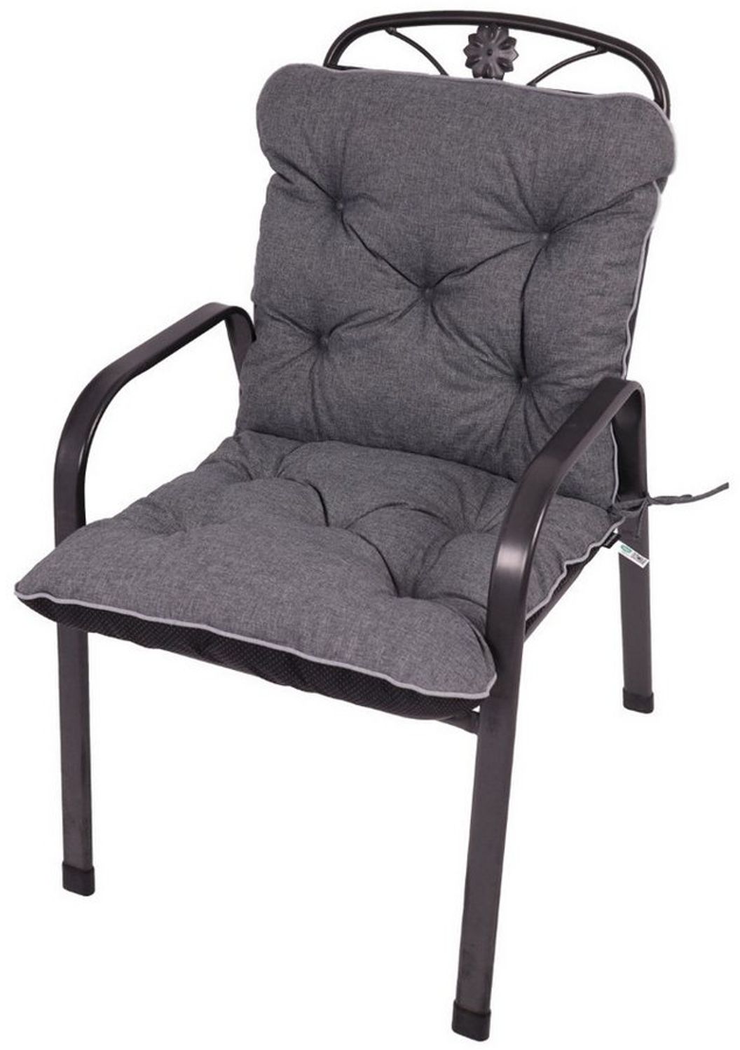 TexDeko Sitzauflage Ecolen Niedriglehner 40 x 40 x 40cm - gesteppte Gartenstuhl-Auflage, (1× Gartenstuhl-Auflage (80 × 40cm), UV-Beständig, Wasserabweisend mit Anti-Rutsch Boden Bild 1
