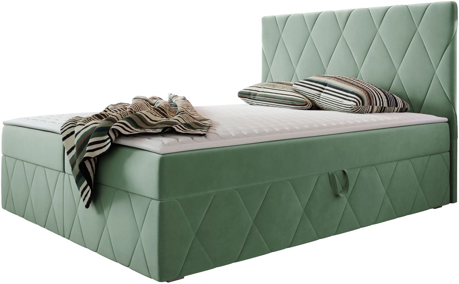 Boxspringbett 'Simoti' minze 180x200 cm Bild 1
