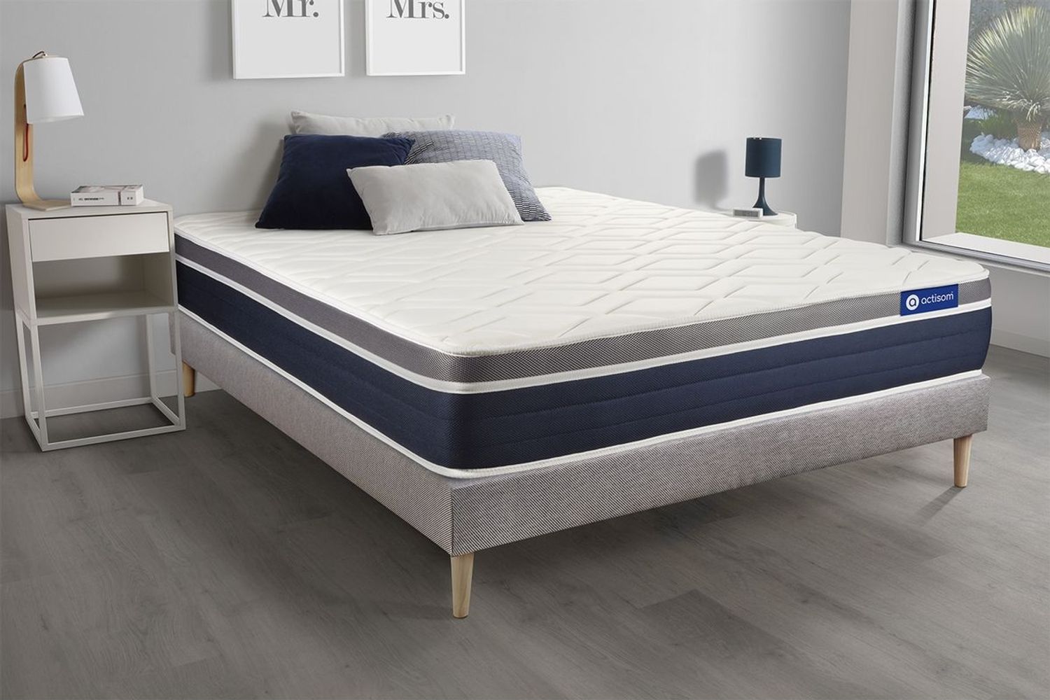 Actilatex confort matratze 160x220 cm + Bettgestell mit lattenrost - Dicke : 26cm - Latex und Memory-schaum - H3 Bild 1