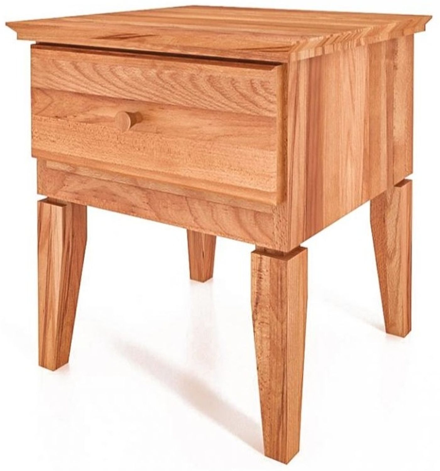 Nachttisch Sydo Kernbuche massiv 46x45x50 mit 1 Schublade Bild 1