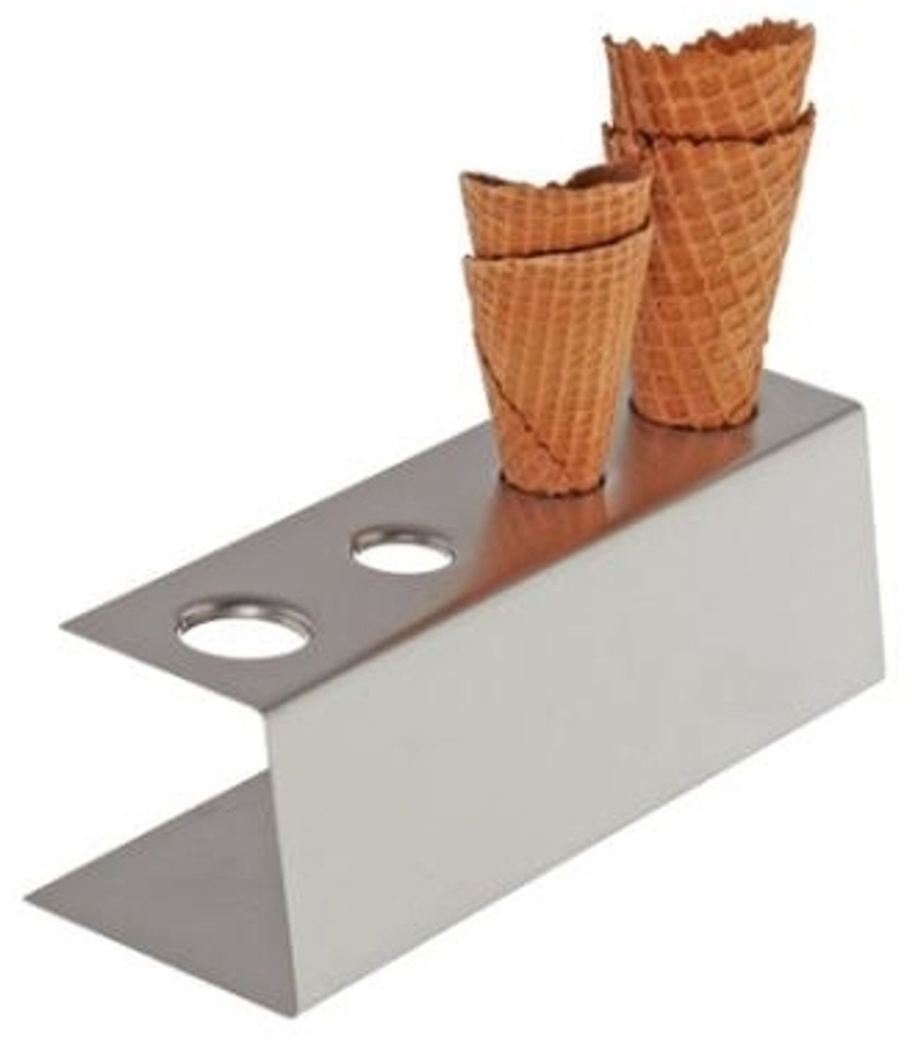 Halter 9 5x27 5x9 cm 4 Löcher Edelstahl für Eiswaffelgeräte Stk. Bild 1