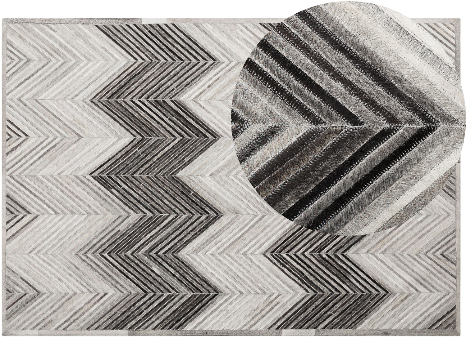 Teppich Kuhfell grau 160x230 cm Kurzflor AYTEPE Bild 1