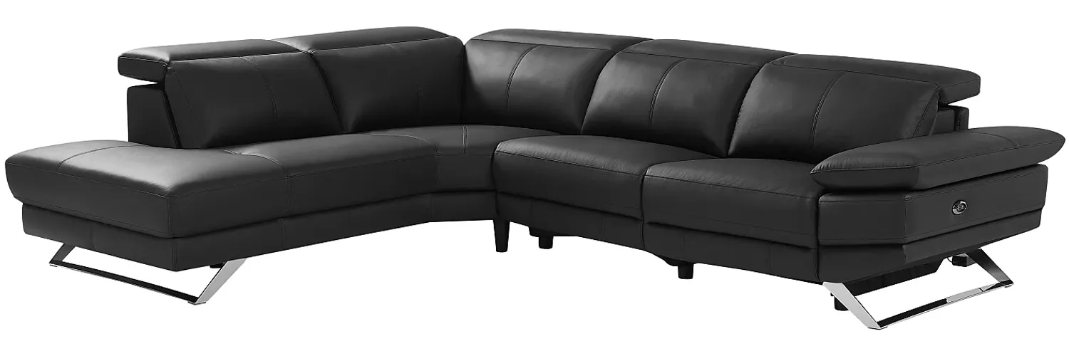 Vente-unique - PUNO Sofa Leder Beige - B 239 cm x H 76 cm x L 299 cm Bild 1
