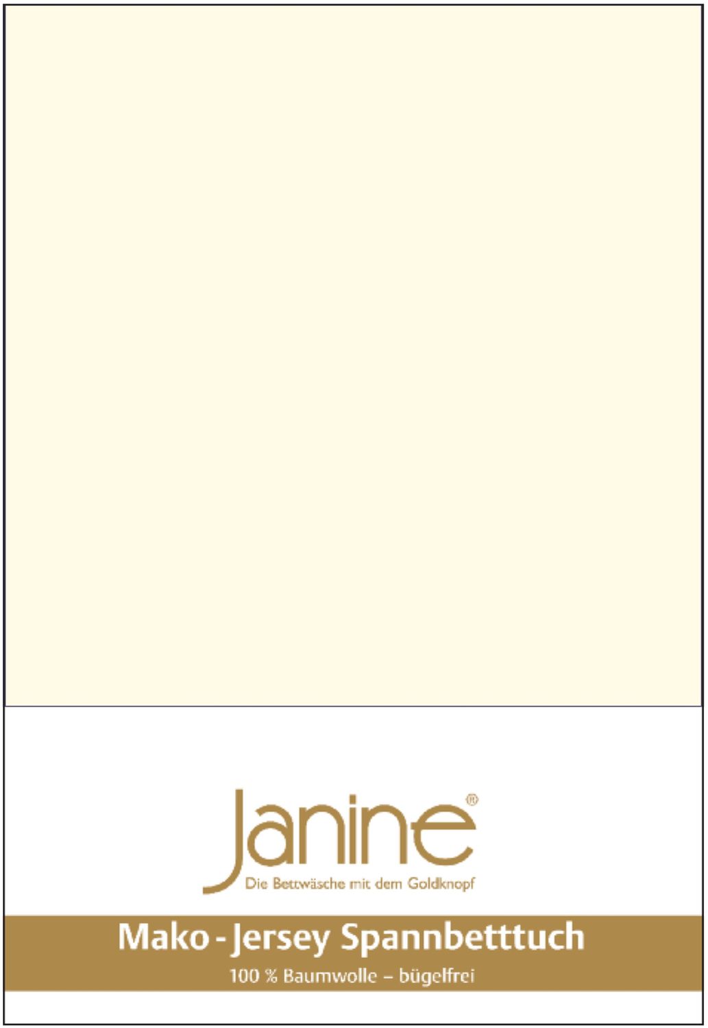 Janine Mako Jersey Spannbetttuch Bettlaken 180 - 200 x 200 cm OVP 5007 07 natur Bild 1