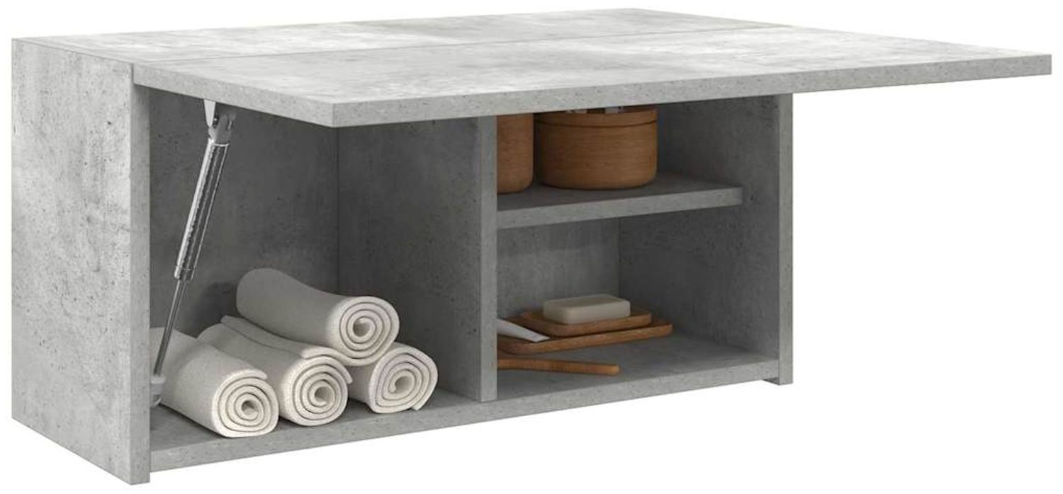 Bad-Wandschrank Betongrau 60 x 25 x 30 cm Holzwerkstoff Bild 1