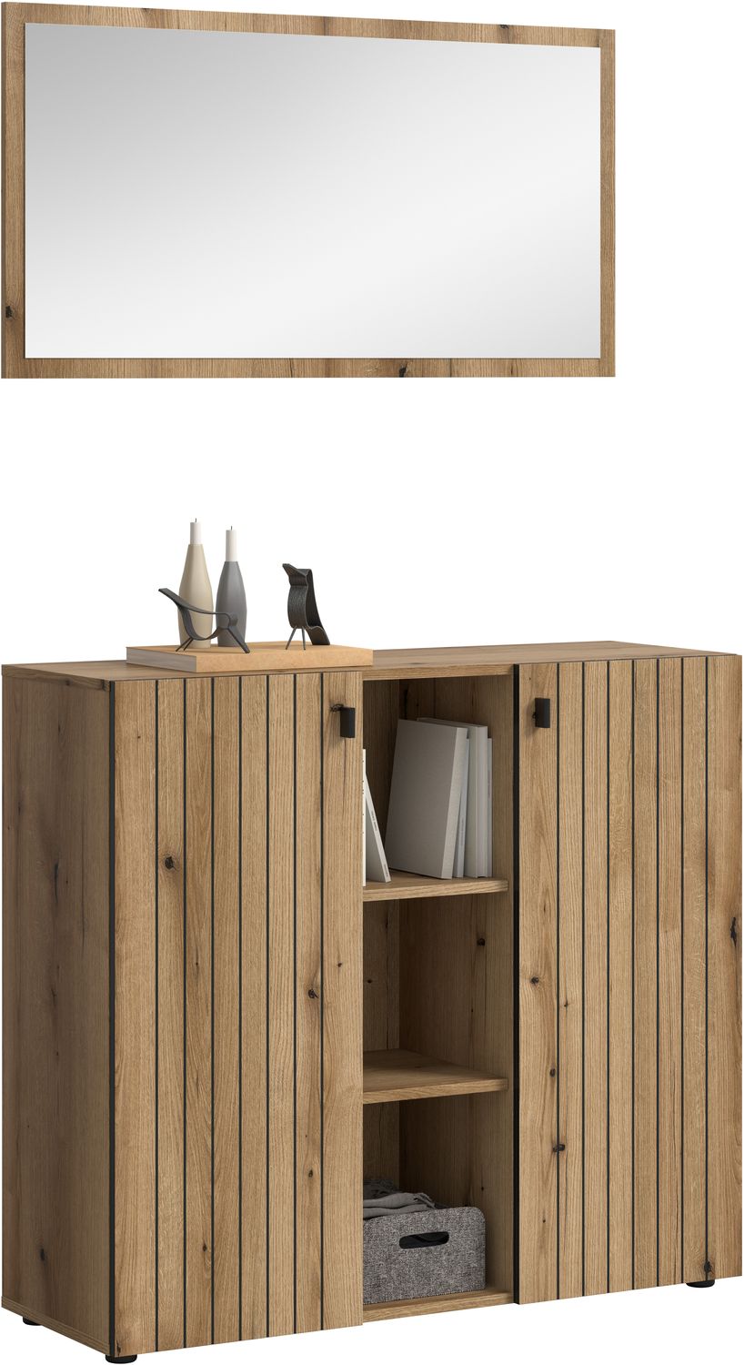 Garderobenkombination (B/H/T: 106x192x37 cm) in Evoke Oak Nachbildung Bild 1