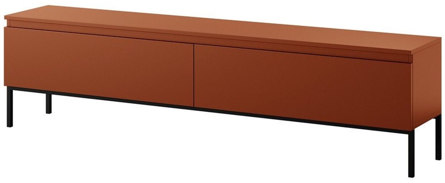Selsey Bemmi TV-Lowboard TV-Schrank stehend, Ziegelrot mit Metallbeinen, 175 cm Bild 1