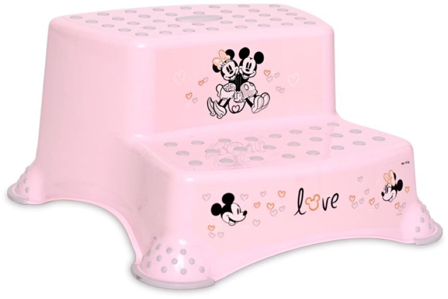 Lorelli Kinder Badhocker, zweistufig, Tritthocker, Gummi-Noppen, rutschfest pink Bild 1