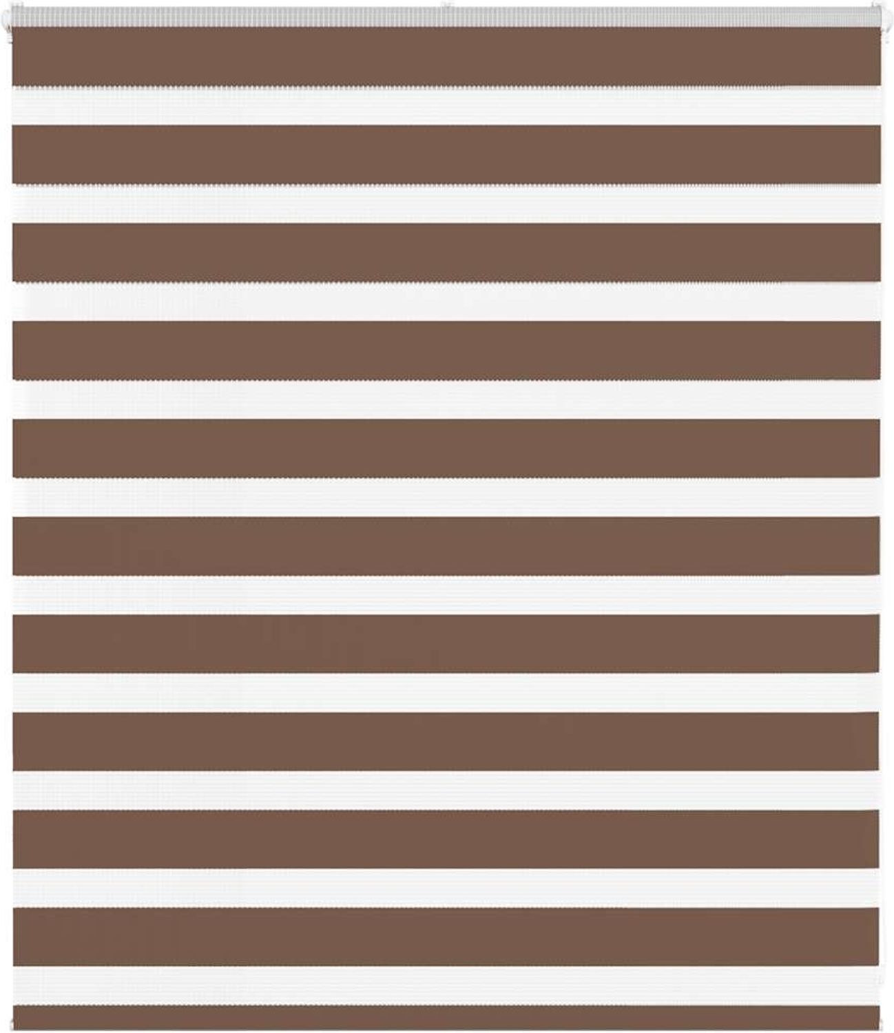 vidaXL Doppelrollo Braun 125x100 cm Stoffbreite 120,9 cm Polyester 4014318 Bild 1