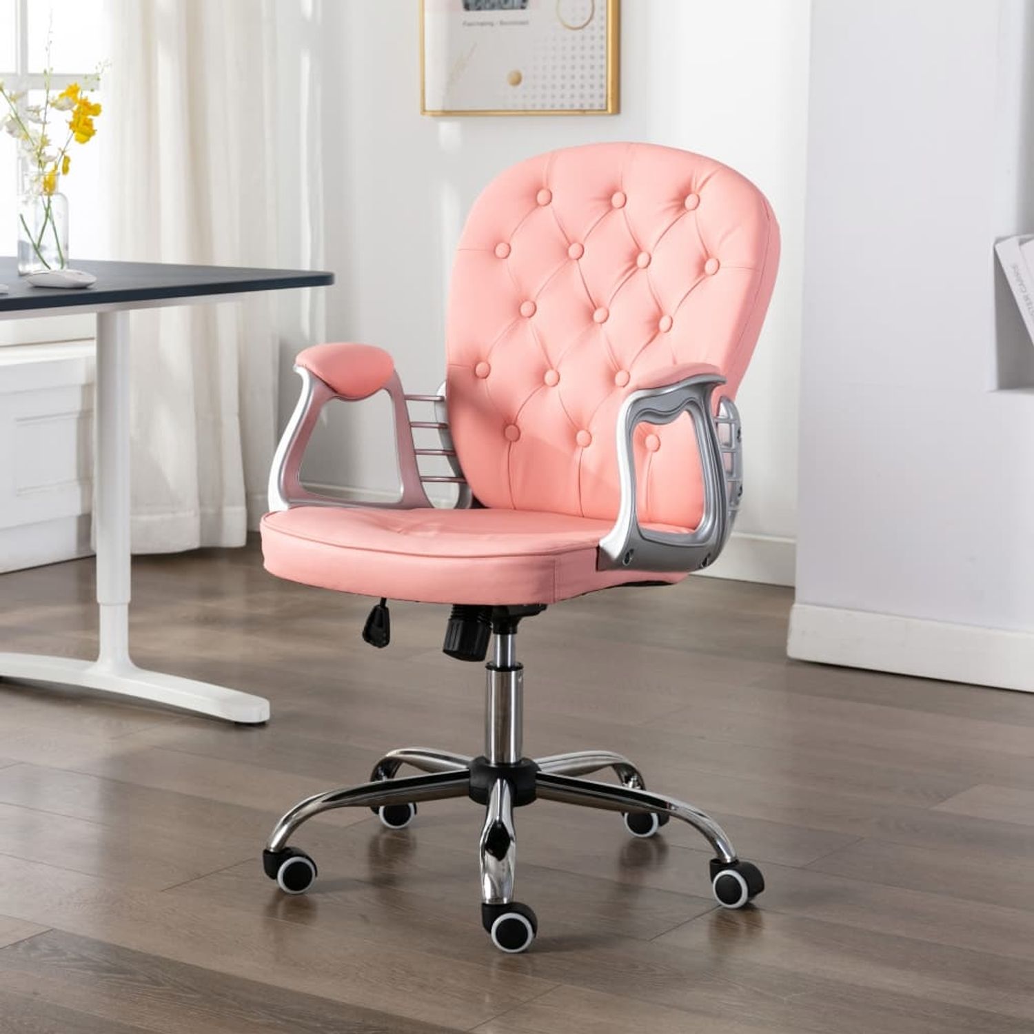 vidaXL Bürodrehstuhl Rosa Kunstleder 289361 Bild 1