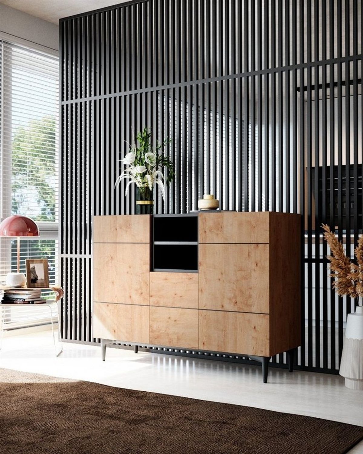 Newroom Sideboard Nizza, Wildeiche Sideboard Vintage Industrial Highboard Anrichte Wohnzimmer Bild 1