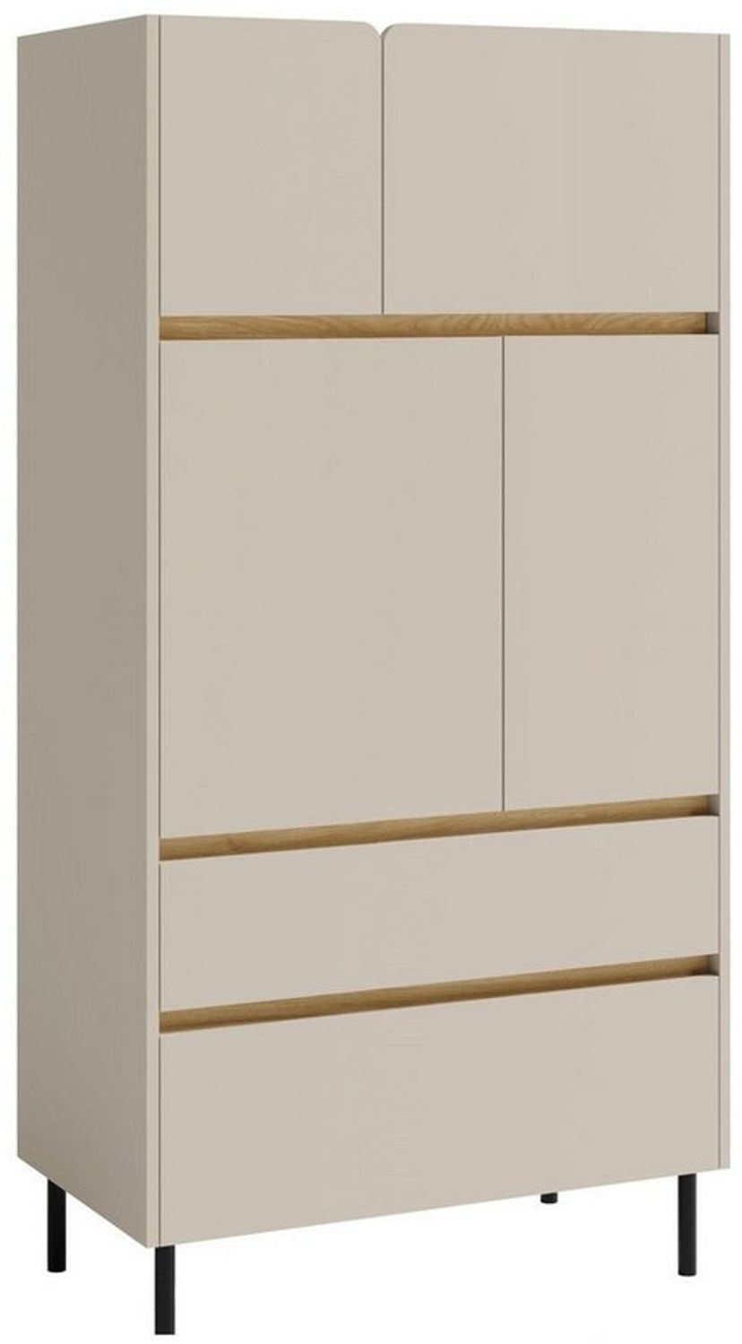 Marmex Möbel Hochkommode LUCA LC5 4 Türiger Schrank 2 Schubladen, Kommode, Sideboard Bild 1
