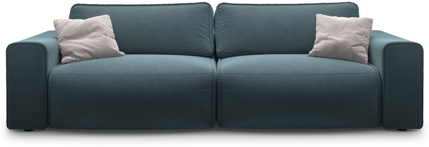 Micadoni Sofa Victor 3-Sitzer Samt Grau Bild 1
