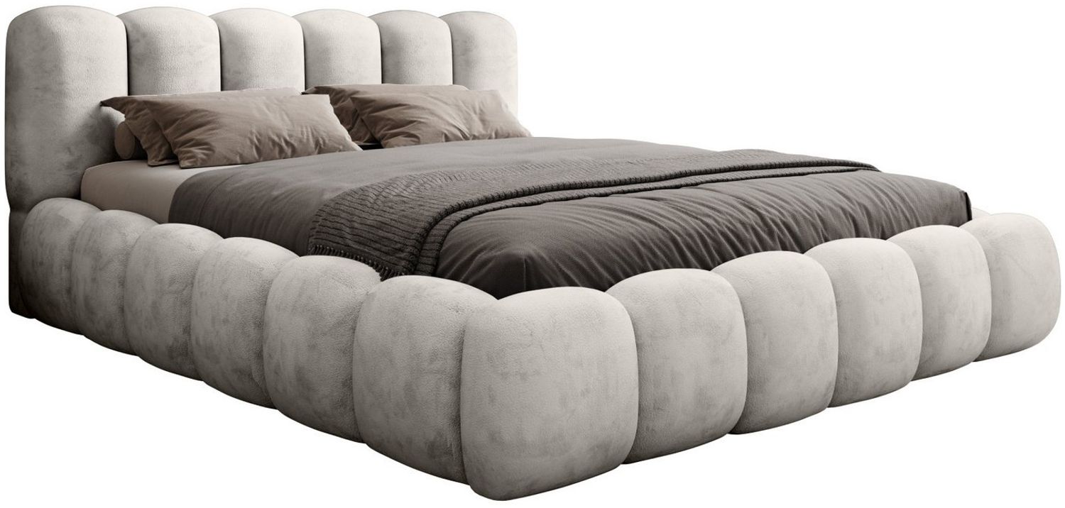 yourhouse24 Polsterbett Designer Dallas mit Bettkasten und Lattenrost (Bettgestell mit Lattenrost und Bettkasten), Veloursstoff, Steppkopfteil, Bettkasten, pflegeleicht, stilvoll Bild 1