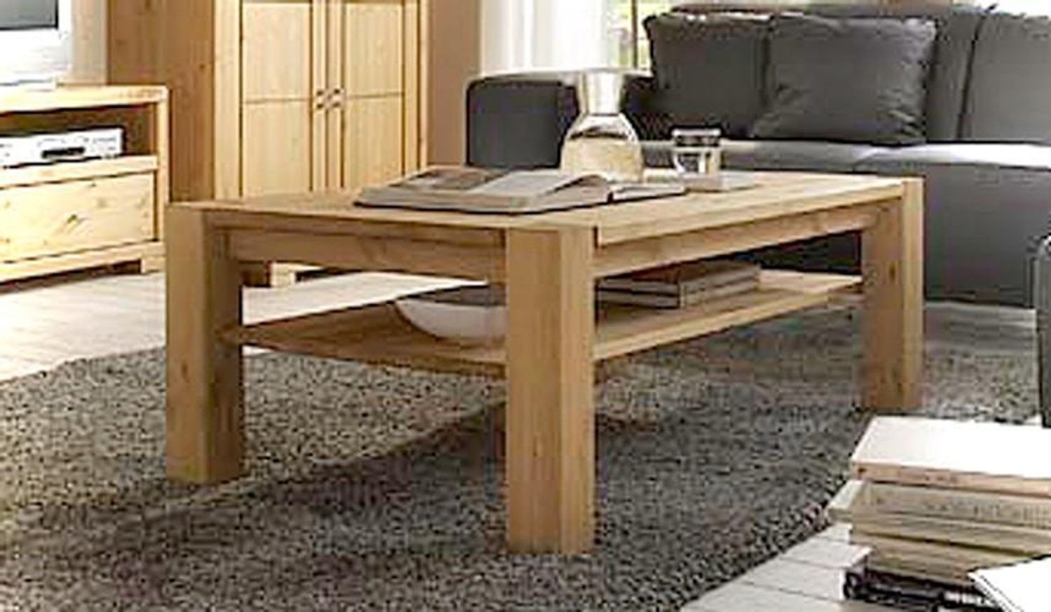 Couchtisch VITA 120 x 74 cm Wohnzimmertisch Kiefer massiv Bild 1