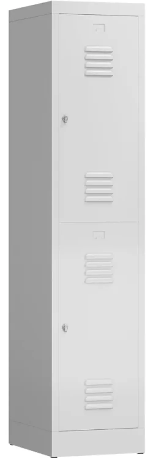 Garderobenschrank ClassiX Double Premium Metallspind in verschiedenen Größen wählbar - 1 Abteil Maße ca. 41,5 x 180 x 50 cm (BxHxT) Bild 1