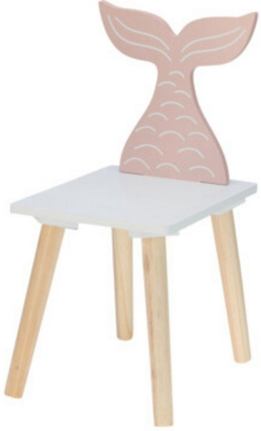 Koopman Kinderstuhl Kinderhocker MDF 52x30x24 cm Fisch / Elefant / Wal / Bär zur Auswahl (Stück, 1 St), Fischflosse, MDF, Stuhl, demontiert Bild 1