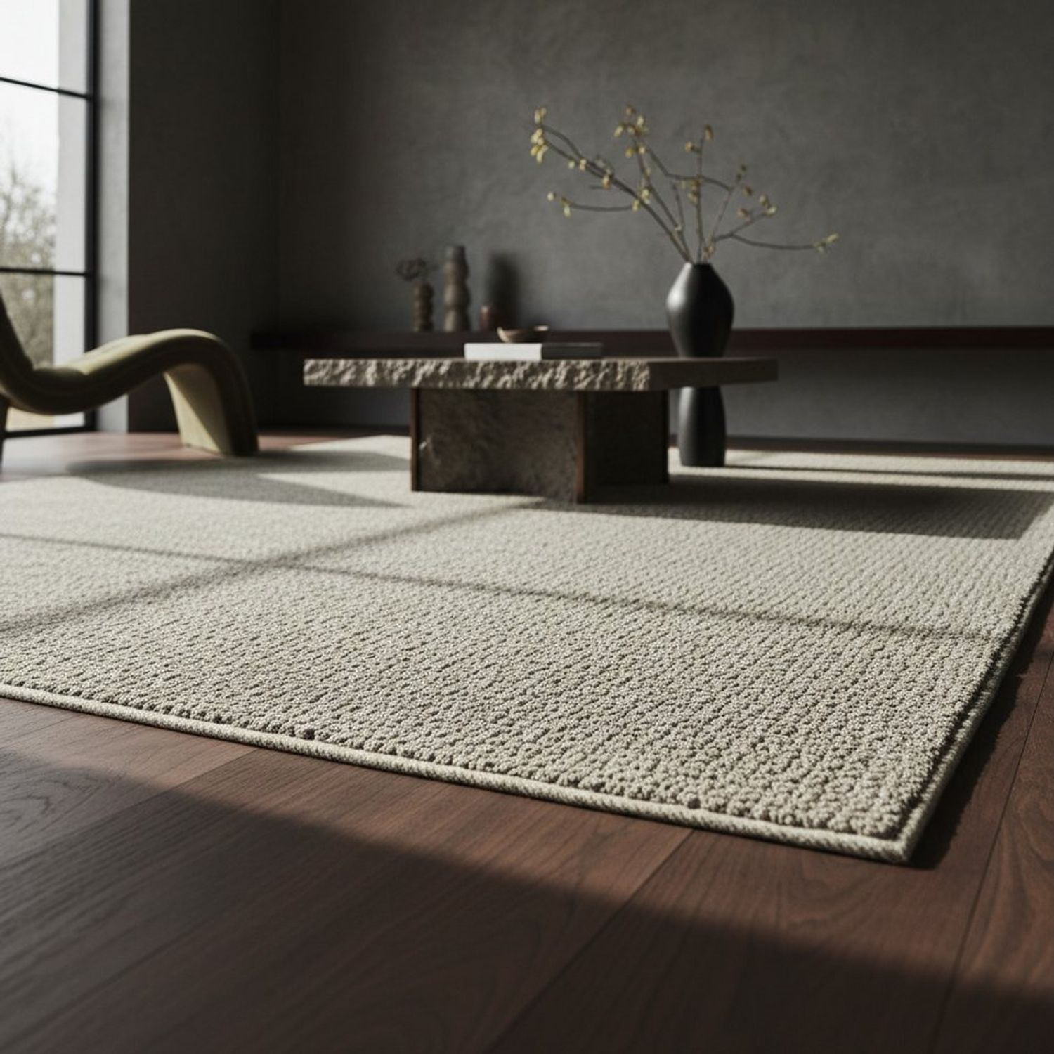 KADIMA DESIGN Teppich CIMA Wohnzimmer Schlafzimmer Waschbar Wohnzimmerteppich Esszimmer, Rechteckig, Höhe: 7 mm, Creme, 60x100 cm, Webteppich Strapazierfähig Uni Waschbar Bild 1