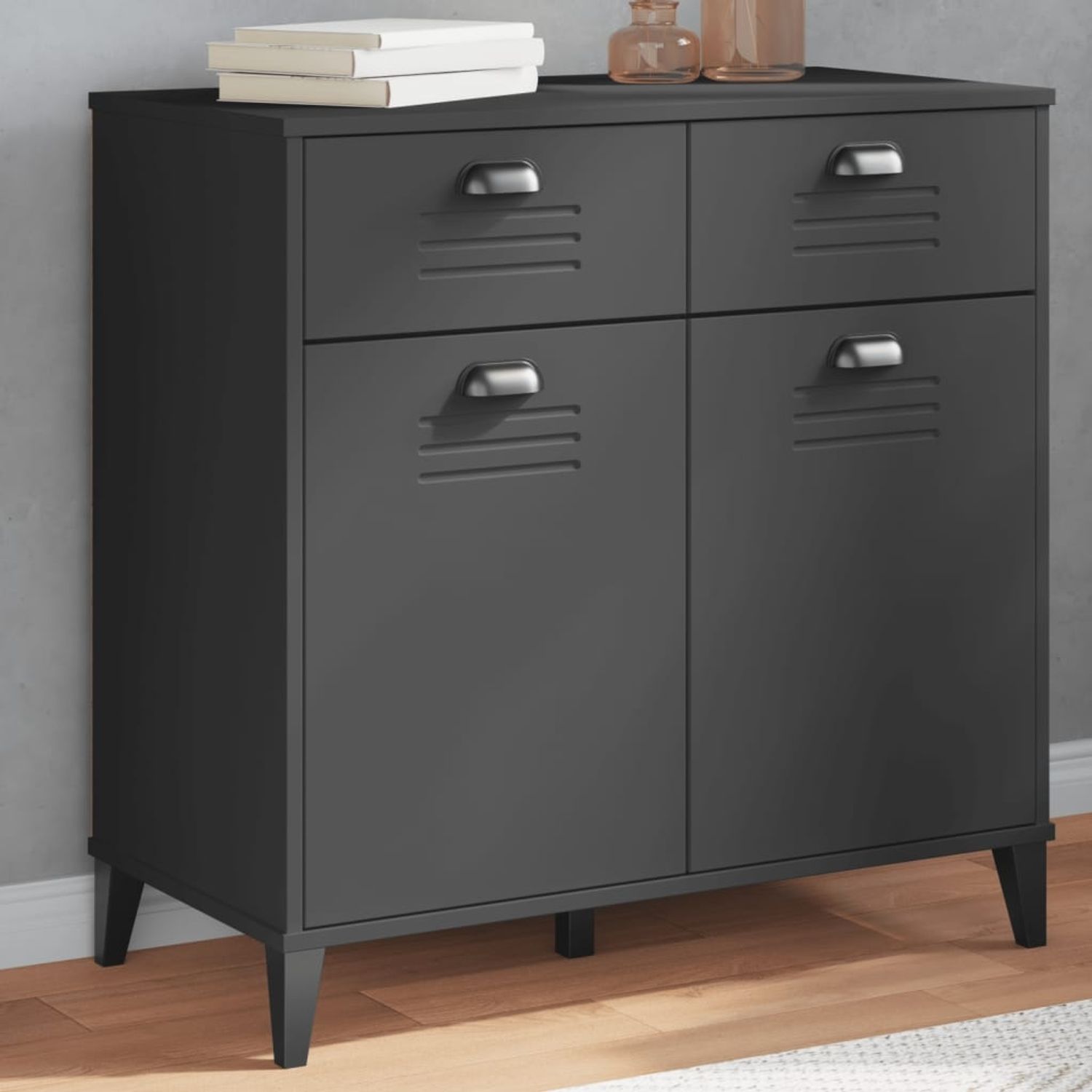 vidaXL Sideboard VIKEN Anthrazit 80x40x80 cm Holzwerkstoff 374937 Bild 1