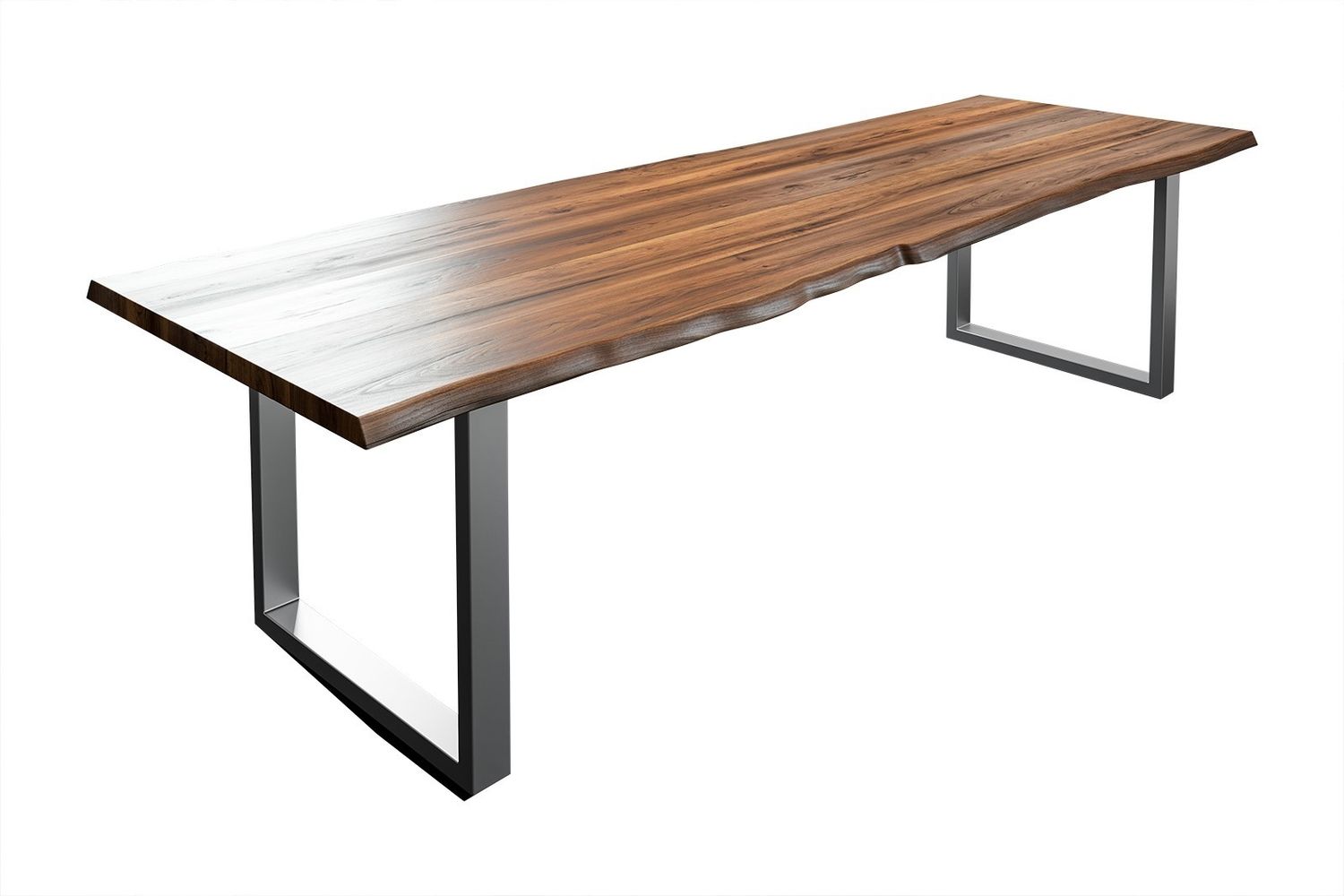 Esstisch Baumkante massiv Akazie nussbaum 280 x 100 silber LIAM 68921759 Bild 1