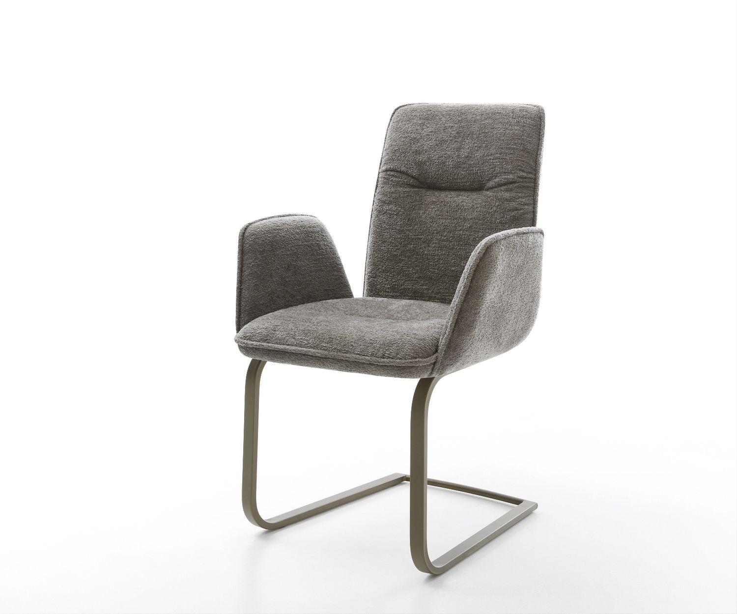 Freischwinger Vinja-Flex Bouclé Soft Schlamm Freischwinger flach Effektfinish Titan Bild 1