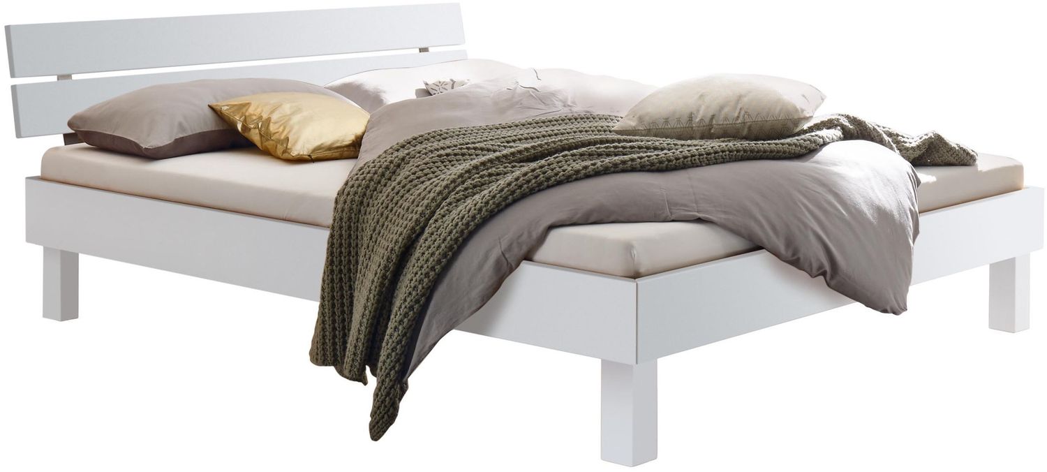 Hasena Trento Prato Massivholzbett 100x200 Buche weiss deckend, lackiert 20 Bild 1