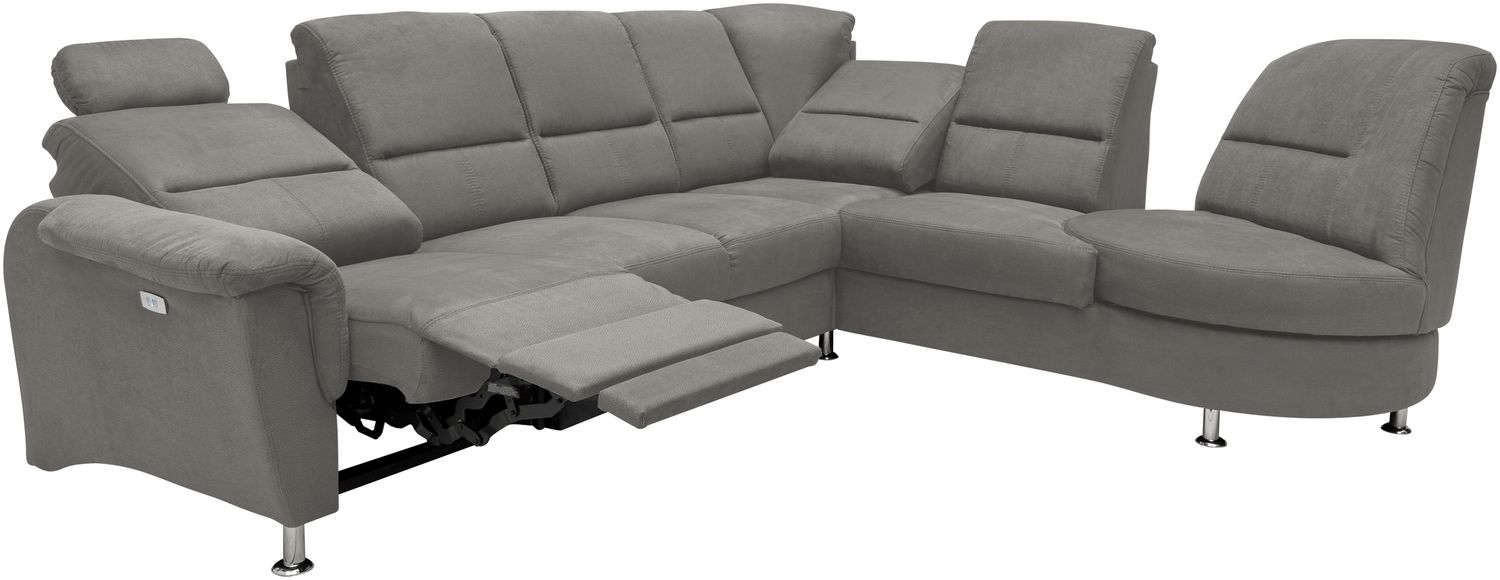 Ecksofa >Ludwigshafen< in 1219 Toro anthrazit - 236x113x275cm (BxHxT) Bild 1