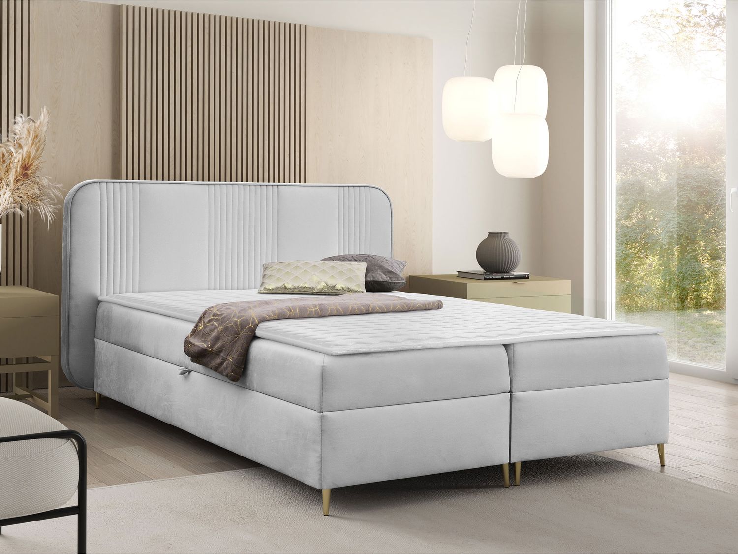 Boxspringbett Farik (Farbe: Magic Velvet 2239, Größe: 180 x 200) Bild 1