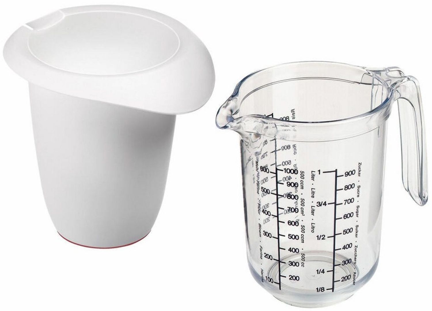 WESTMARK Messbecher Back-Set: 1 Quirltopf + 1 Messkanne mit Skala, Volumen: je 1 l, SAN, PP Bild 1