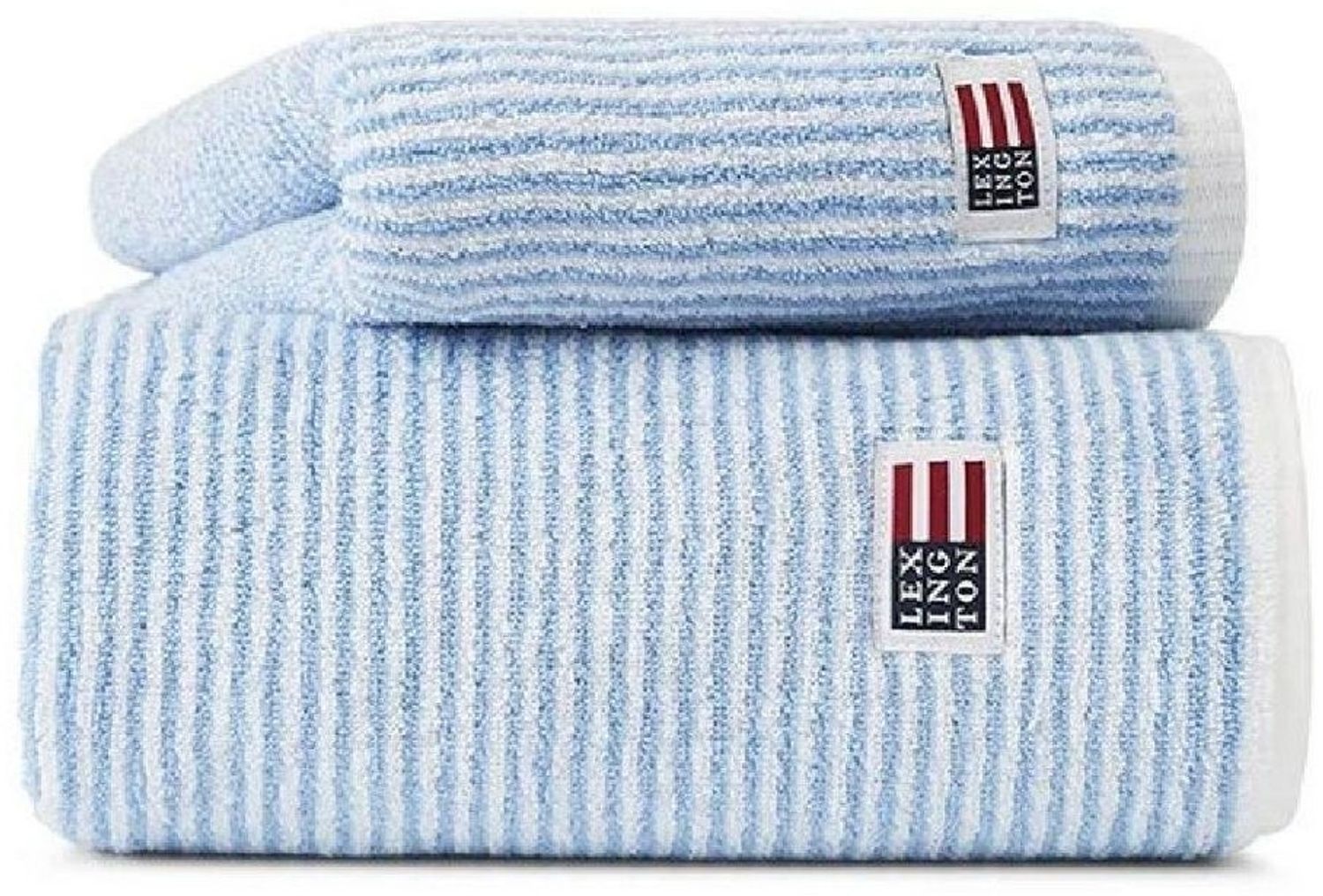 Lexington Handtuch Orignal Weiß Blau gestreift (30x50 cm) 10002063-1600-TW15 Bild 1