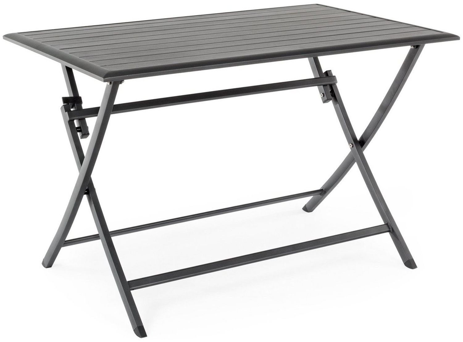Bizzotto Gartentisch ELIN, Klappbar, 110 x 70 cm, Aluminium, Anthrazit, Witterungsbeständig Bild 1