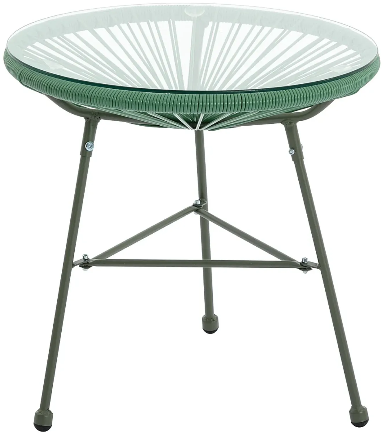 Vente-unique - ALIOS Gartensitzgruppe HarzGlas GrünGrün - B 50 cm x H 50 cm x L 50 cm Bild 1