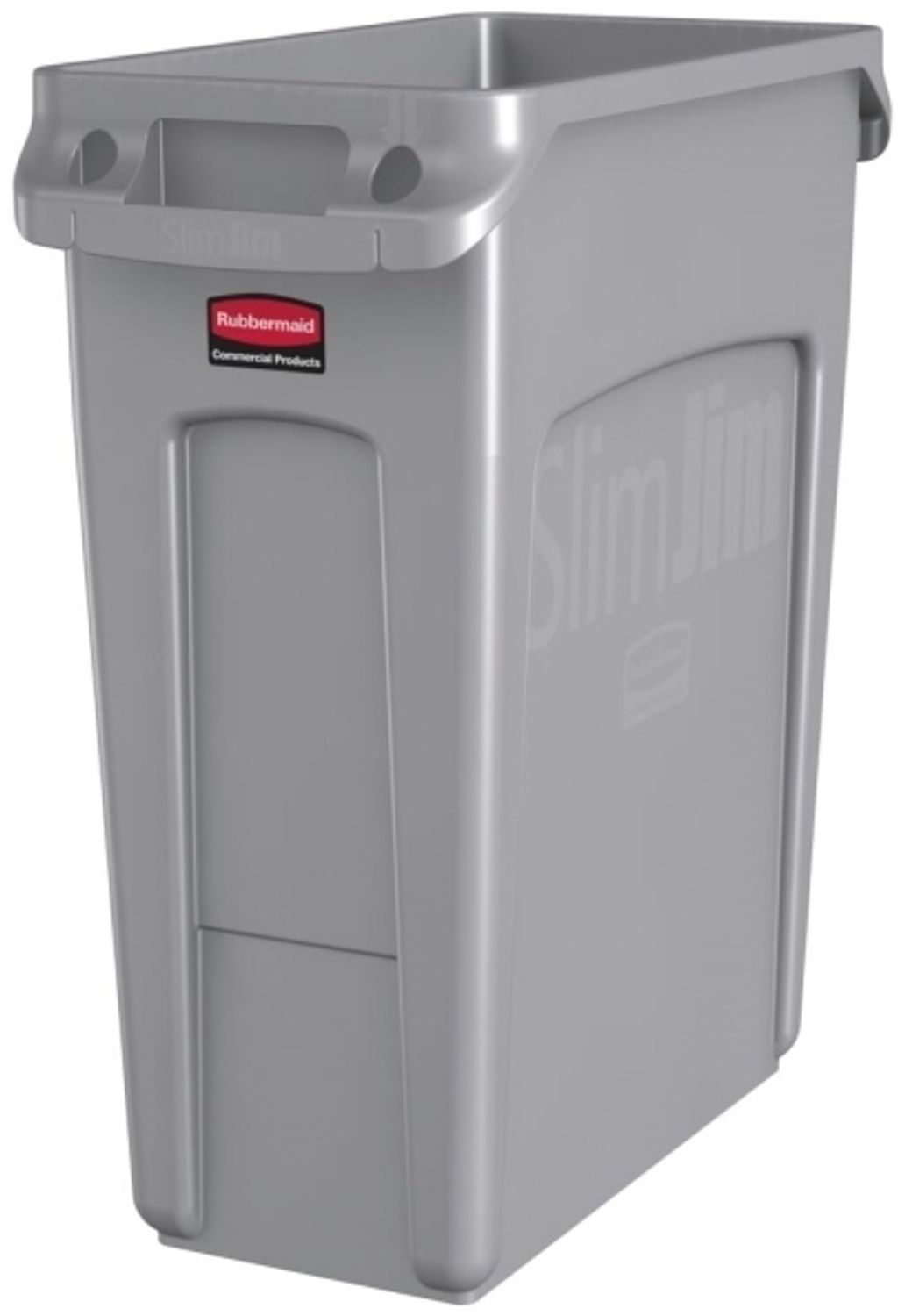 Abfallbehälter Rubbermaid Slim Jim grau Kunststoff Bild 1